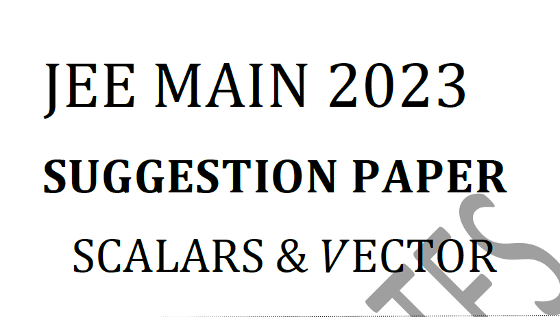 JEE MAIN MATHS SUGGESTION 2023 PART-I IN PDF