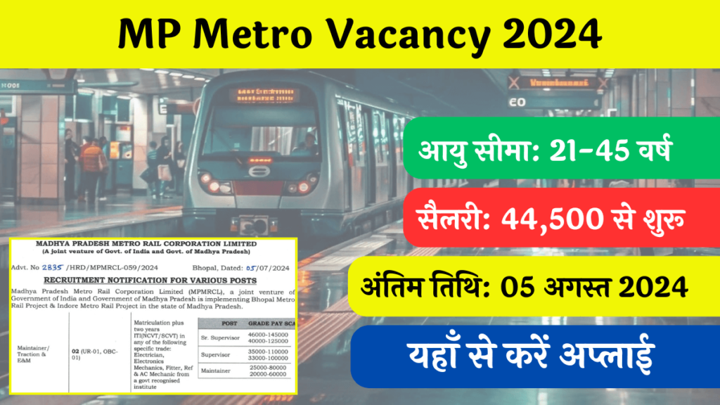 MP Metro Vacancy 2024